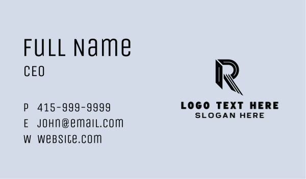 Industrial Construction Builder Letter R Business Card Design Image Preview