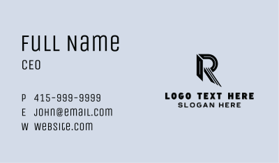 Industrial Construction Builder Letter R Business Card Image Preview