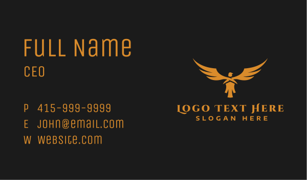 Expensive Hawk Wings Business Card Design Image Preview