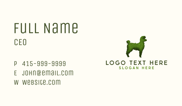 Poodle Topiary Plant Business Card Design Image Preview