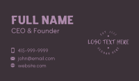 Brush Handwriting Wordmark Business Card Design