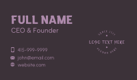 Brush Handwriting Wordmark Business Card Preview