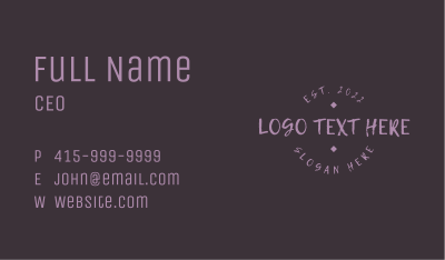 Brush Handwriting Wordmark Business Card Image Preview