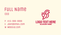 Red Cardinal Bird Monoline Business Card Image Preview