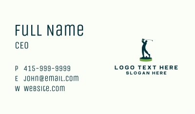 Golfer Sports Tournament Business Card Image Preview