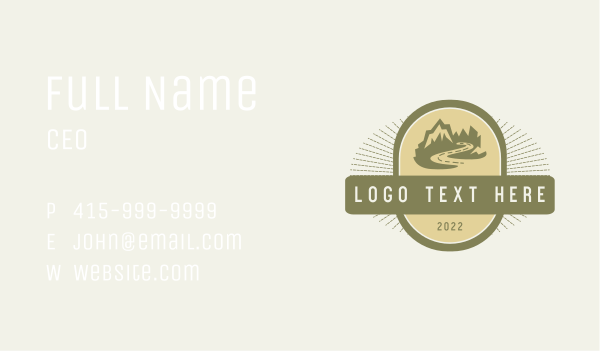 Mountain Road Travel Business Card Design Image Preview