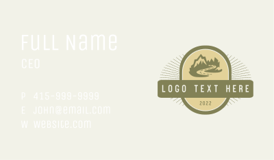 Mountain Road Travel Business Card Image Preview