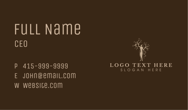 Eco Woman Tree Business Card Design Image Preview