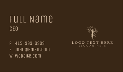 Eco Woman Tree Business Card Image Preview
