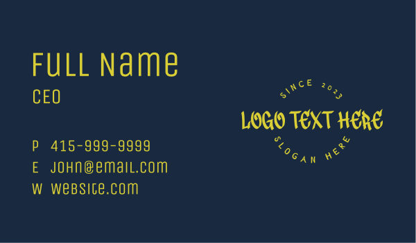 Cool Graffiti Wordmark Business Card Design Image Preview