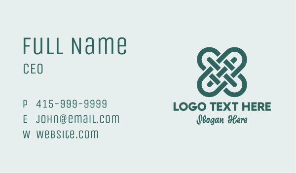 Textile Knot Craft Business Card Design Image Preview