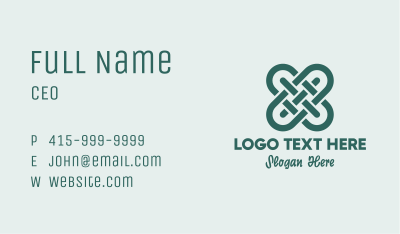 Textile Knot Craft Business Card Image Preview