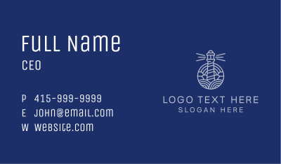 Lighthouse Beacon Tower Business Card Image Preview
