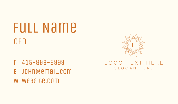 Mandala Butterfly Letter  Business Card Design Image Preview