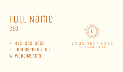 Mandala Butterfly Letter  Business Card Image Preview