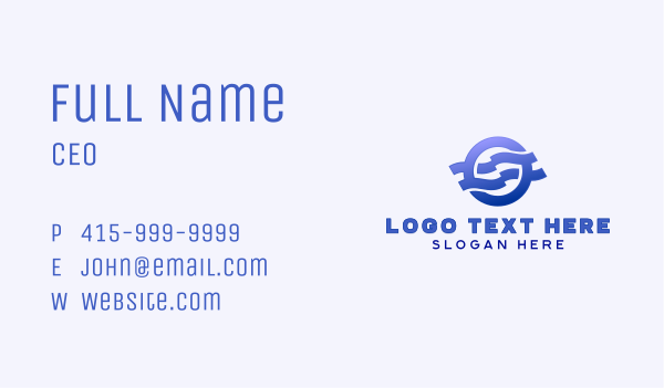 Wind Airflow HVAC Business Card Design Image Preview