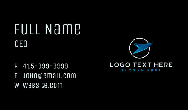 Plane Courier Delivery Business Card Design Image Preview