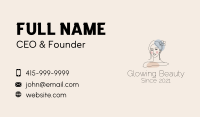 Monoline Woman Stylist Business Card Design