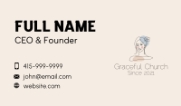 Monoline Woman Stylist Business Card Image Preview