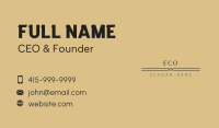 Elegant Business Wordmark Business Card Image Preview