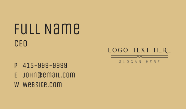 Elegant Business Wordmark Business Card Design Image Preview