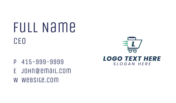 Fast Cart Letter Business Card Design Image Preview