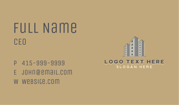 Skyscraper Building Realty Business Card Design Image Preview