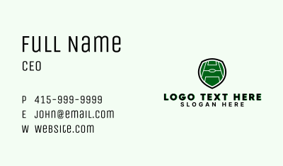 Soccer Field Shield Business Card Image Preview