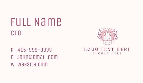 Eco Handmade Candle Business Card Design Image Preview