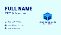 Blue Container Cube Business Card Design