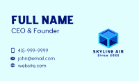 Blue Container Cube Business Card Image Preview