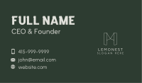 Architecture Firm Letter M Business Card Image Preview