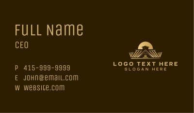 Roofing Real Estate Business Card Image Preview