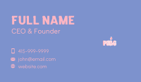 Pink Cute Wordmark Business Card Image Preview