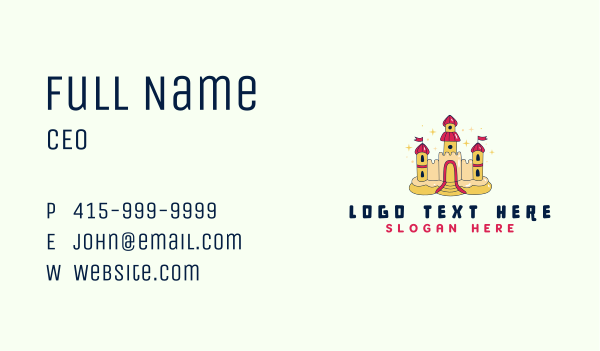 Sparkle Fun Inflatable Castle  Business Card Design Image Preview