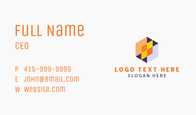 Abstract Startup Cube  Business Card Image Preview