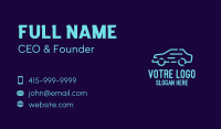 Blue Fast Car Business Card Design