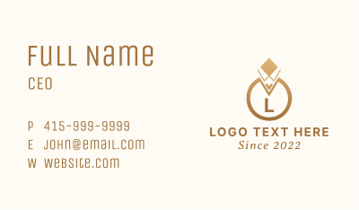 Modern Ring Jewel Accessory Business Card Image Preview
