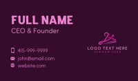 Fashion Arrow Hanger Business Card Design