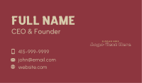 Fun Cool Wordmark Business Card Design