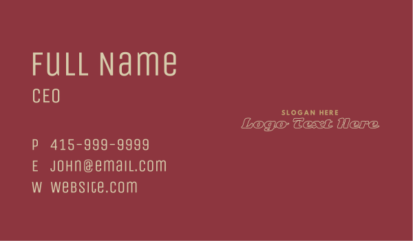 Fun Cool Wordmark Business Card Design Image Preview