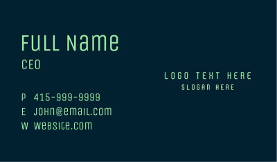 Digital Cyberspace Wordmark Business Card Image Preview