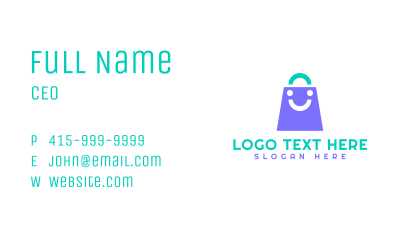 Fun Online Shopping App Business Card Image Preview