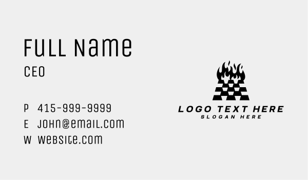 Fire Race Track Business Card Design Image Preview