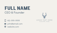 Gray Antelope Bust Business Card Design