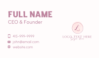 Feminine Watercolor Letter Business Card Image Preview