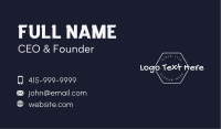 Hexagon Graffiti Wordmark Business Card Image Preview