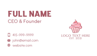 Sweet Watercolor Cupcake  Business Card Design