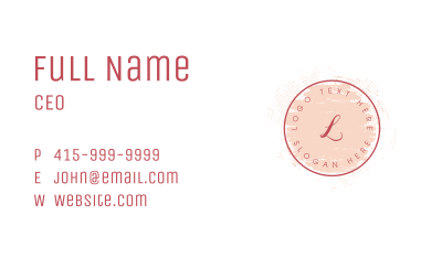 Business Cosmetics Lettermark Business Card Image Preview