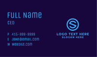 Blue Letter S Badge Business Card Image Preview